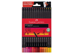 LAPIZ COLOR FABER SUPER SOFT CALIDO X15