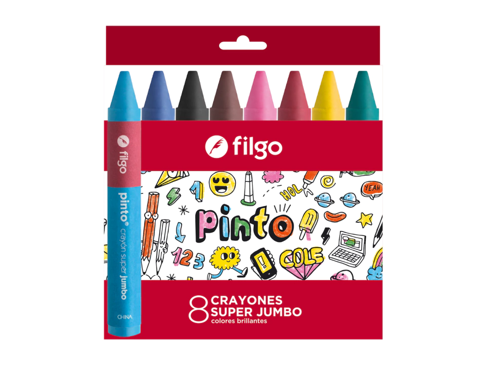 CRAYONES FILGO X 8 JUMBO SUPER