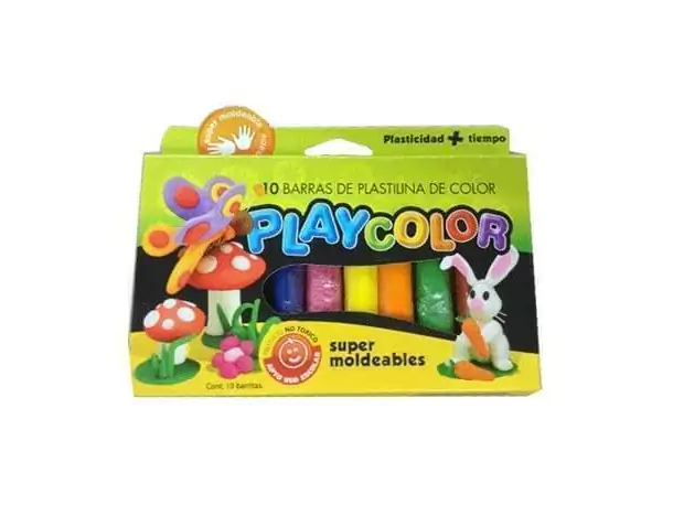 PLASTILINA PLAYCOLOR ESTUCHE X10 SURTIDO