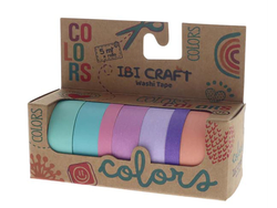 CINTA ADHESIVA IBICRAFT WASHI PASTEL 5MT X7