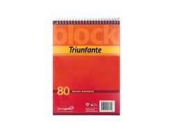 block espiralado A4 TRIUNFANTE 80 hj rayado