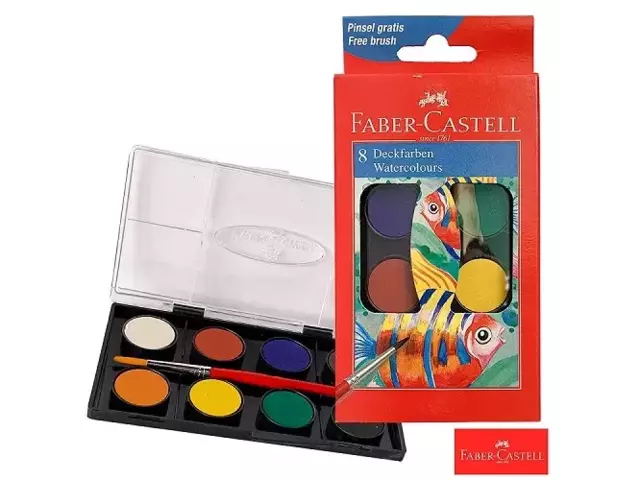 ACUARELA ESCOLAR FABER X8 IMPORTADA