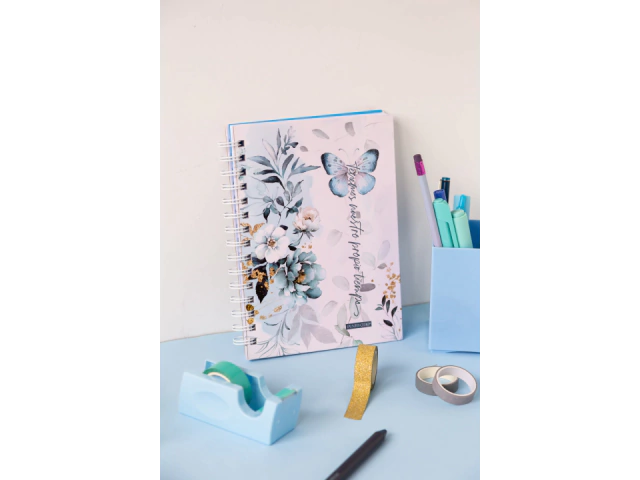 CUADERNO A5 T/Dura x 80 Hj. anillo doble alambre -TIEMPO