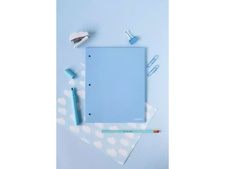 Carpeta N3 dos tapas CELESTE pastel - BP