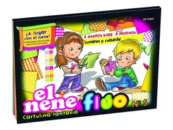 BLOCK DE DIBUJO N5 EL NENE FANTASIA FLUO 24 HOJAS