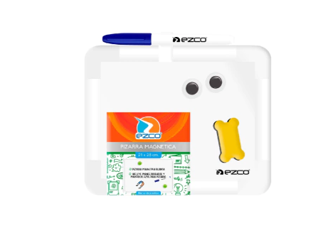 PIZARRA BLANCA EZCO MAGNETICA 21 X 28 C/ACCESORIOS