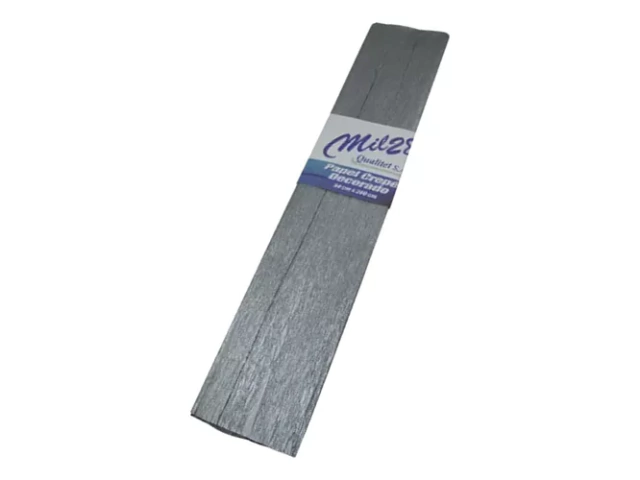 PAPEL CREPE MIL28 PERLADO PLATA