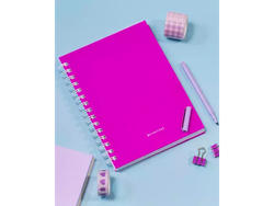 CUADERNO BP A5 T/Dura x 100 Hj. anillo doble alambre PURPURA INTENSO