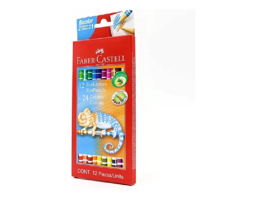 LAPIZ COLOR FABER ECOLAPIZ BICOLOR X12