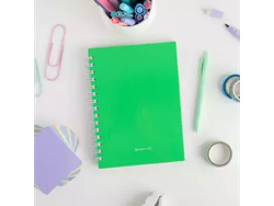 CUADERNO BP A5 T/Dura x 100 Hj. anillo doble alambre VERDE INTENSO