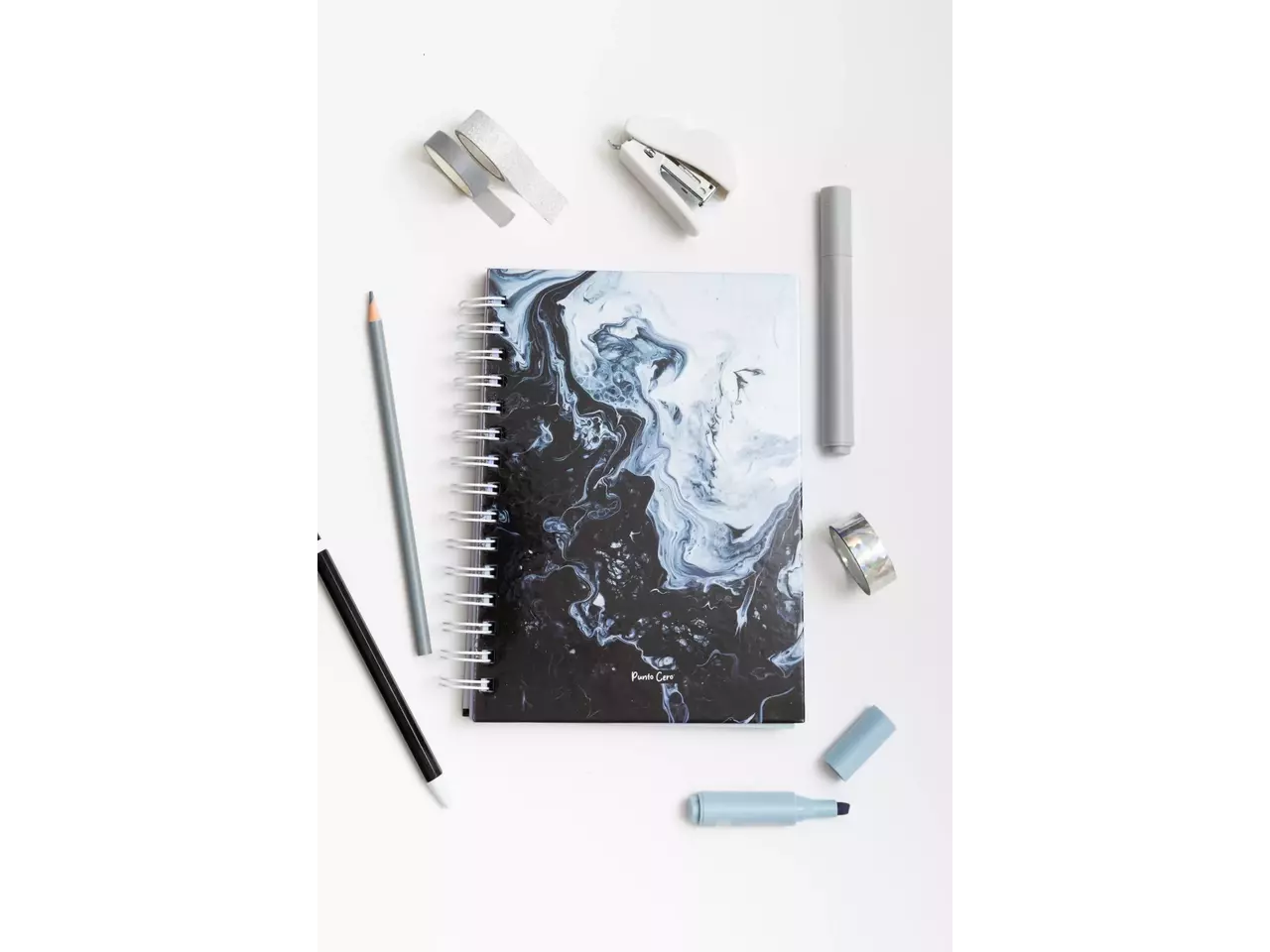 AGENDA CUADERNO A5 -MÁRMOL INK-