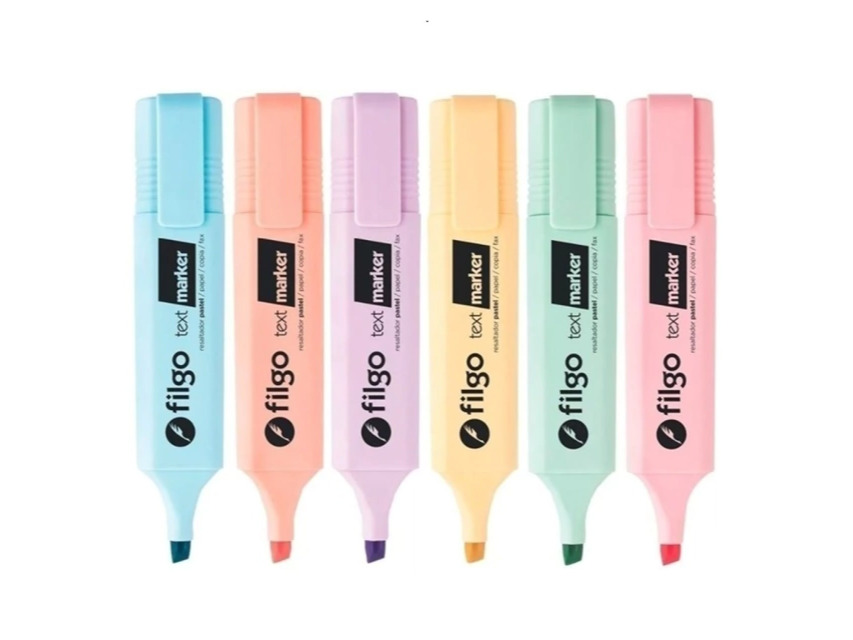 RESALTADOR CHATO FILGO COLOR PASTEL