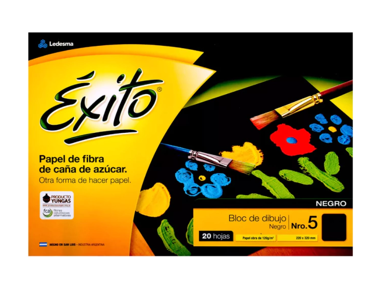 BLOCK DIBUJO EXITO N5 NEGRO X24HJ