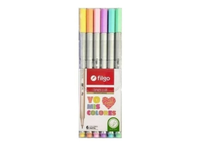 MICROFIBRA FILGO 0.4MM PASTEL X6 SURTIDO