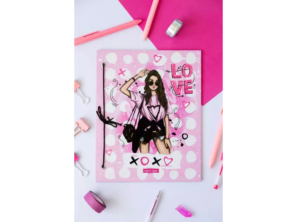 CARPETA N3 2 TAPAS P.C -CHICA LOVE-