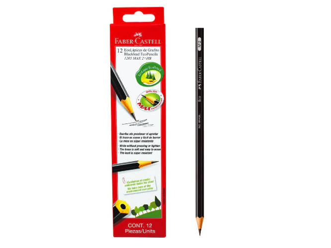 LAPIZ GRAFITO FABER 1205 N°2= HB NEGRO