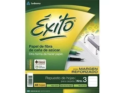 REPUESTO EXITO N3 CON BANDA 48 HOJAS