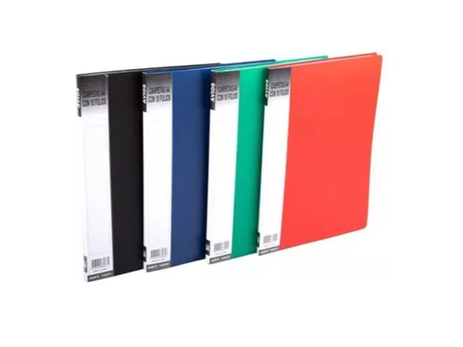 CARPETA CON FOLIOS 20 AVIOS A4