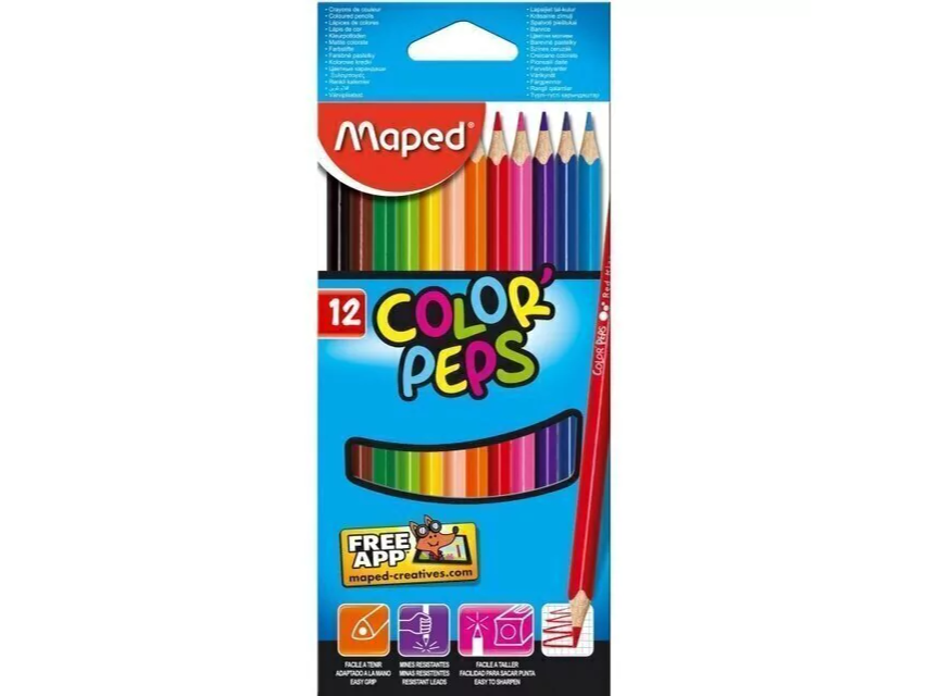 LAPICES DE COLORES MAPED X12 PEPS