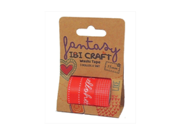 CINTA ADHESIVA IBICRAFT WASHI RED 5MT X3