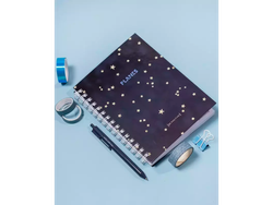 CUADERNO A5 BE POSITIVE T/Dura x 100 Hj. anillo doble alambre -ESTRELLITAS