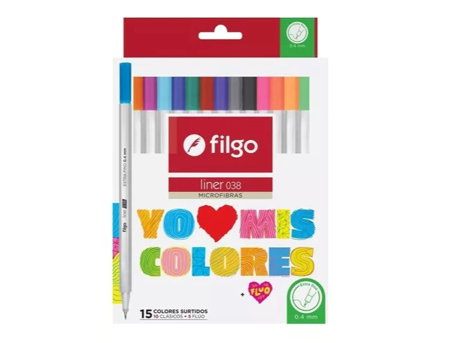 MICROFIBRA FILGO 0.4MM CLASICO X15 SURTIDO