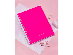 CUADERNO BP A5 T/Dura x 100 Hj. anillo doble alambre MAGENTA INTENSO