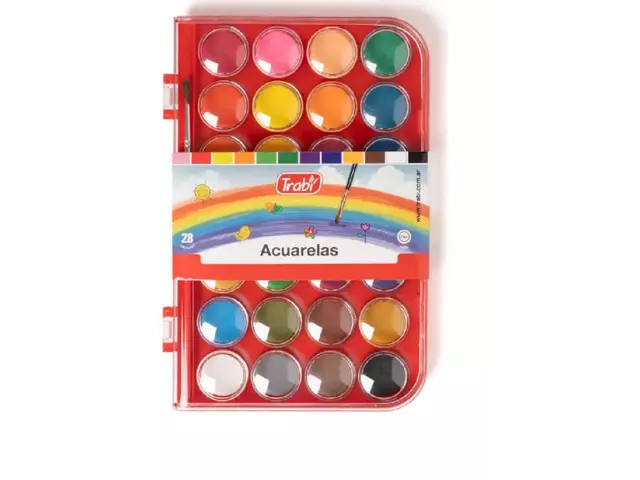 ACUARELA ESCOLAR TRABI X 28 ESTUCHE