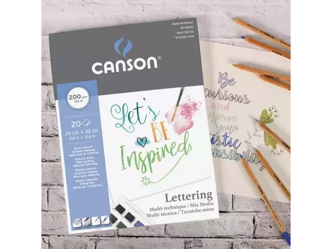 BLOCK CANSON LETTERING ACUARELA 24X32 200GRS