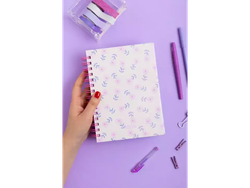 AGENDA CUADERNO A5 -FLORCITAS BEIGE -