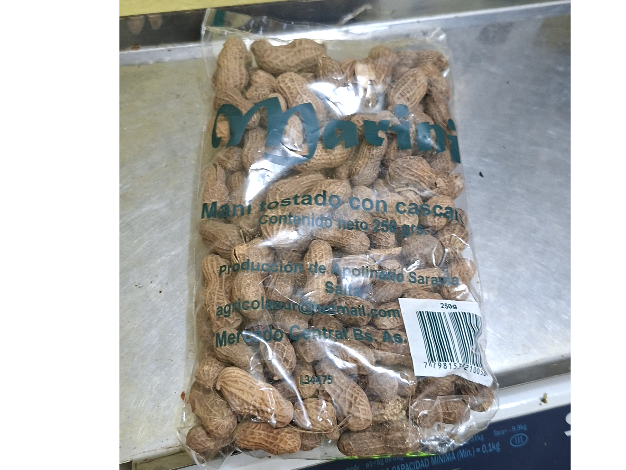 Mani con cascara 250gr