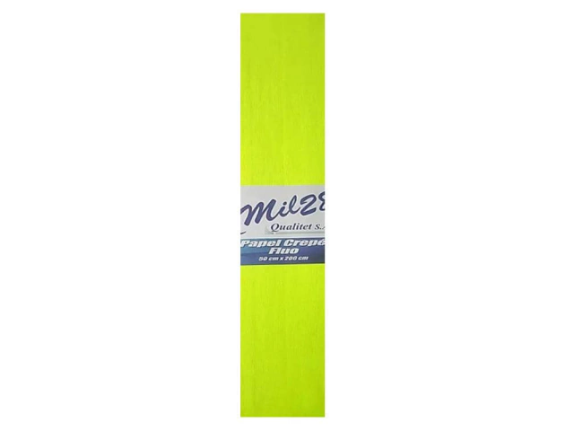 PAPEL CREPE MIL 28 FLUO AMARILLO