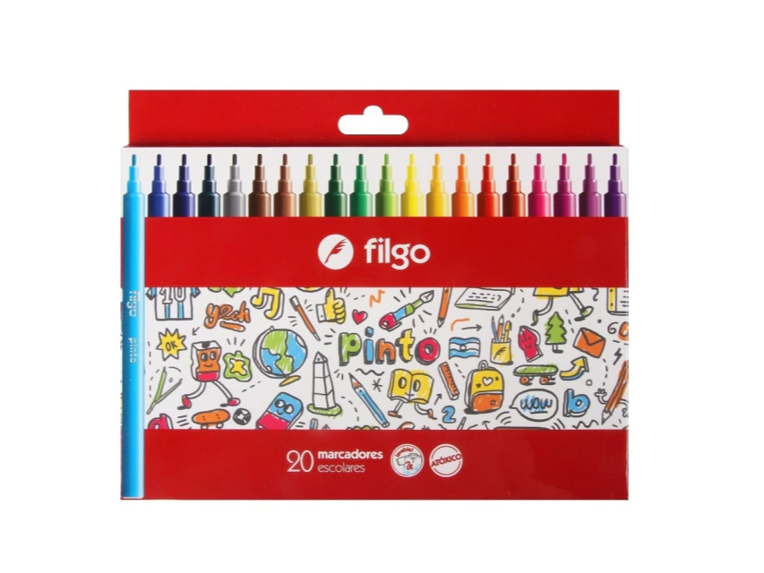 MARCADOR ESCOLAR FILGO PINTO 2220 X20