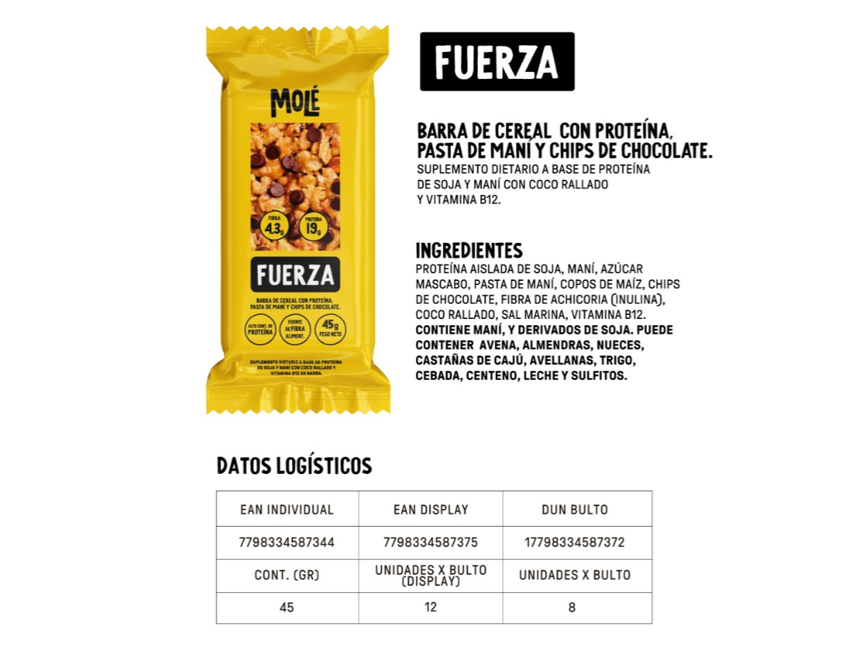 Barrita de cereal fuerza