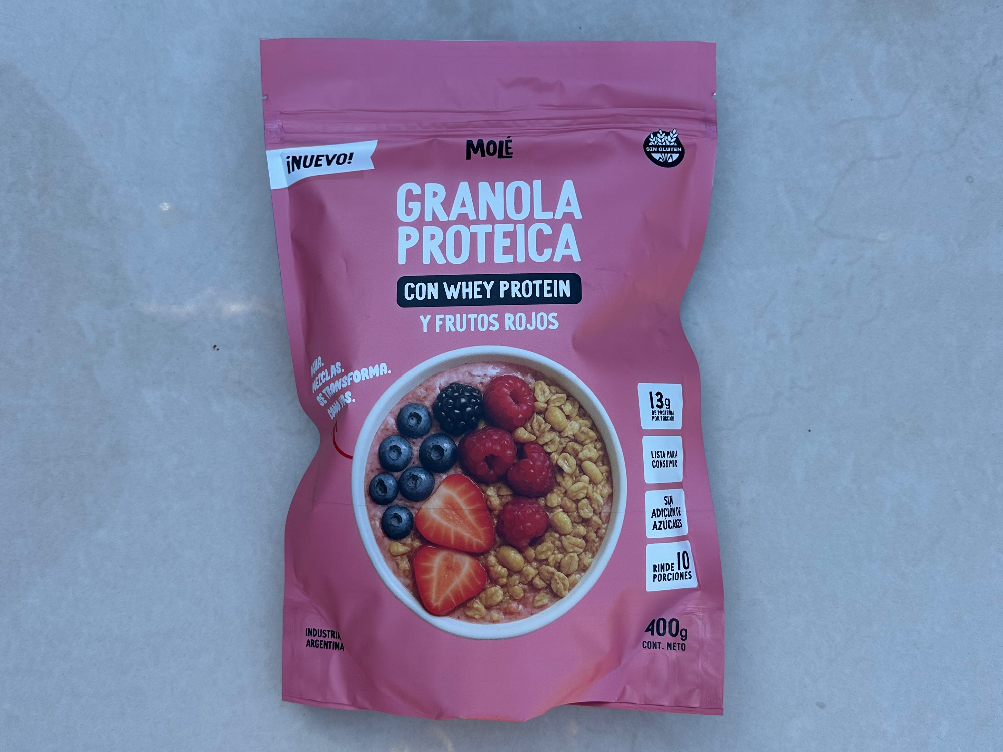 Granola proteica frutos rojos