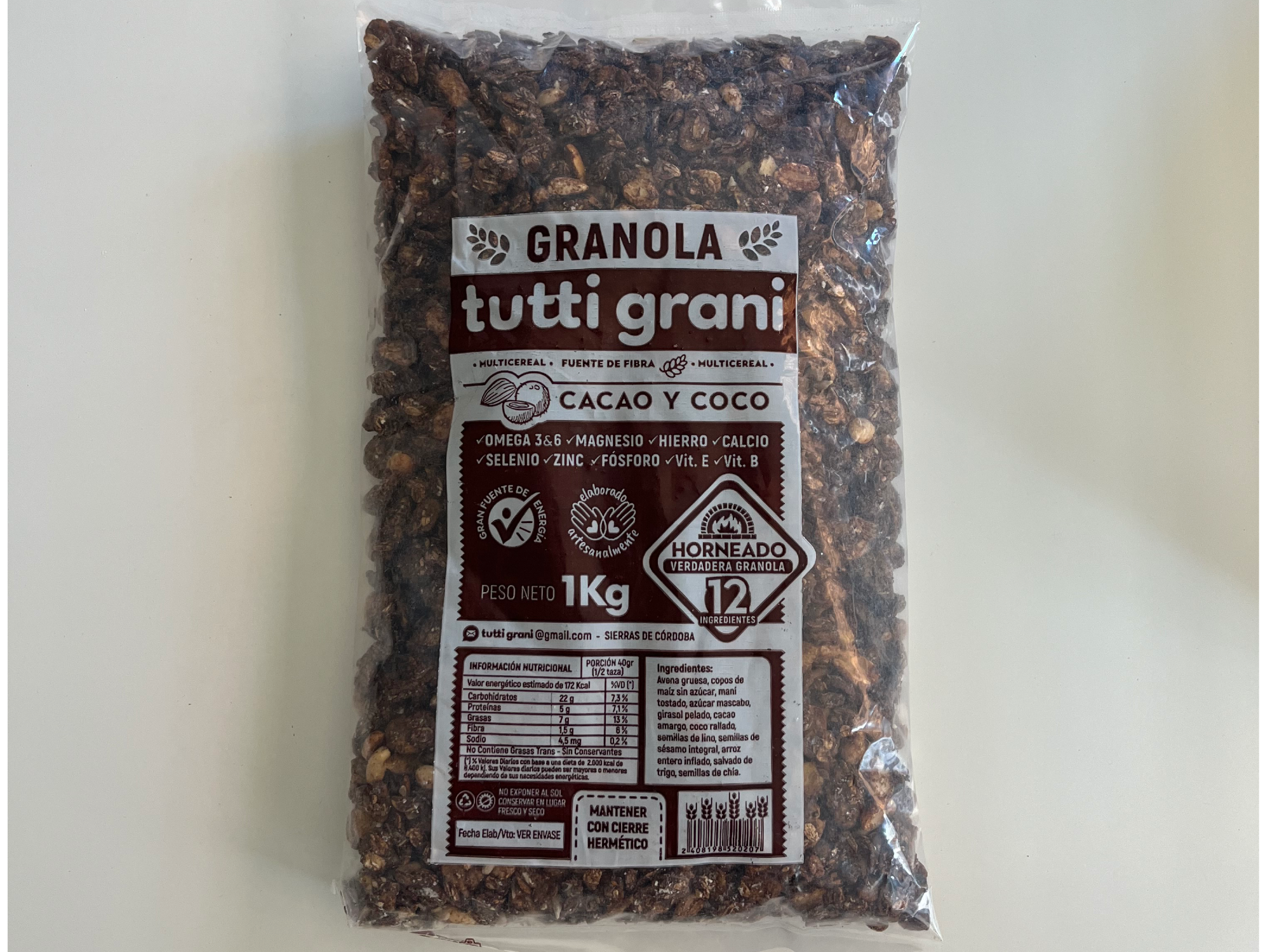 Granola tutti granni coco y cacao