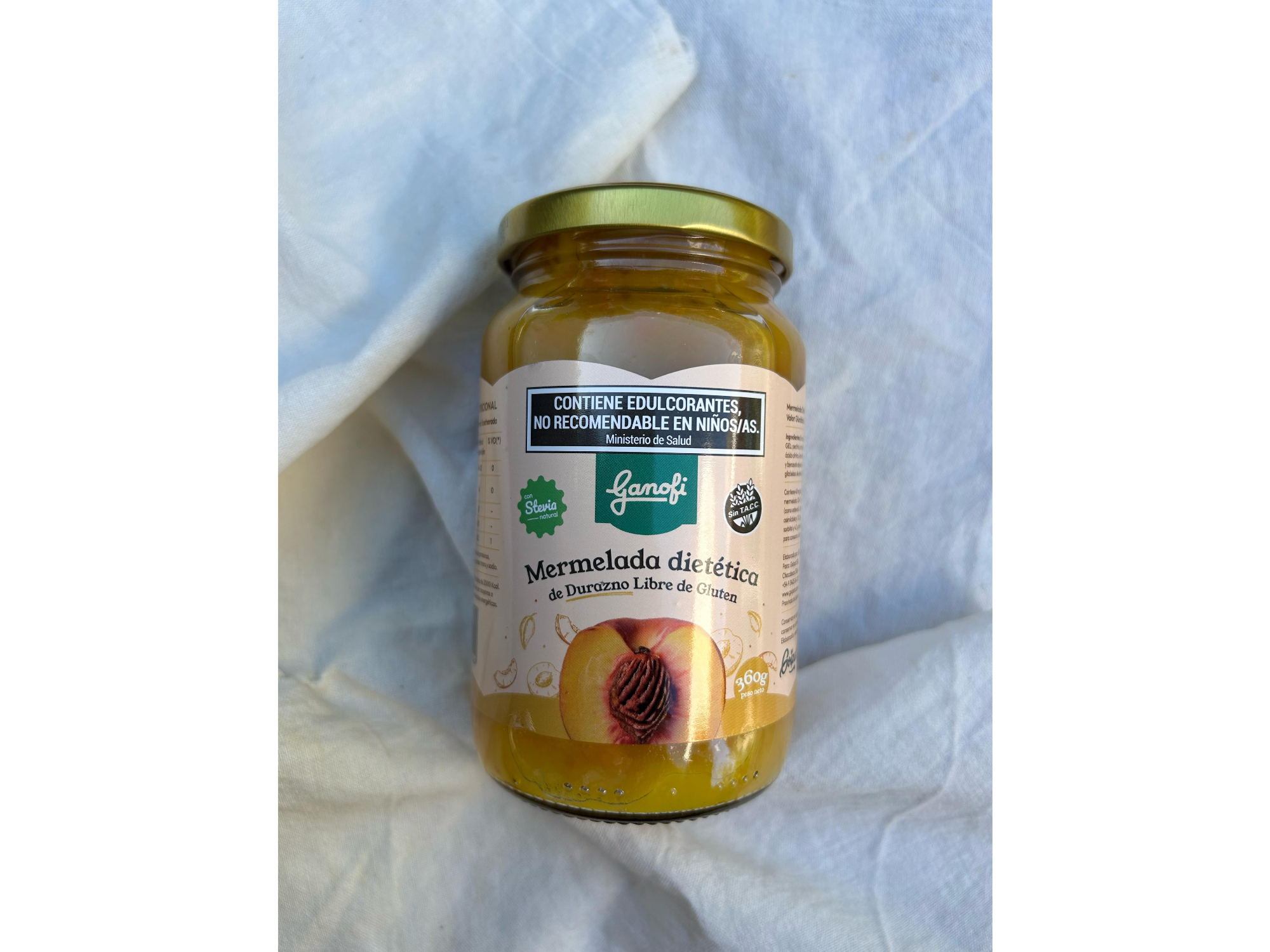 Mermelada de durazno con stevia