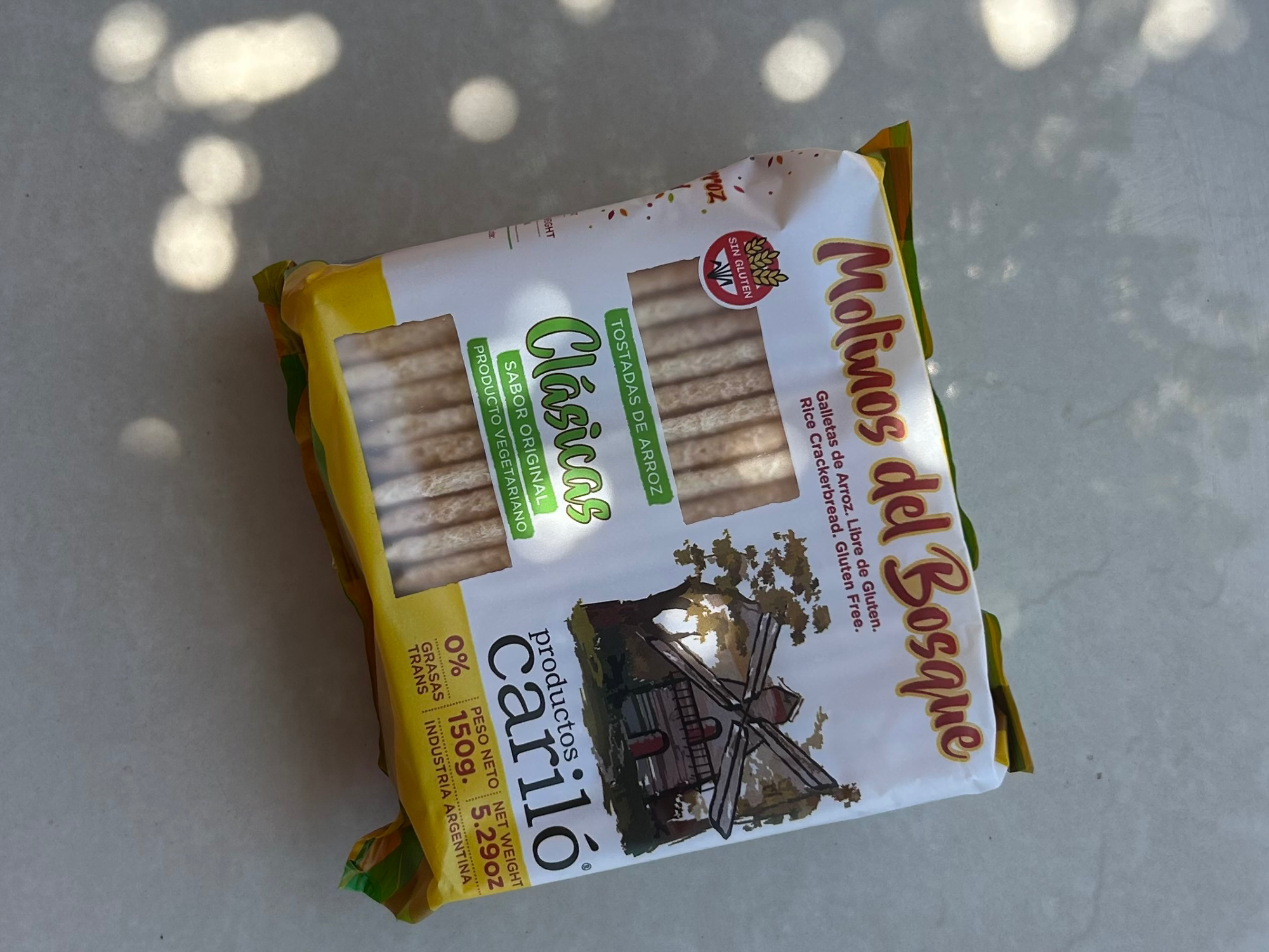 Galleta de arroz molinos del bosque tradicional