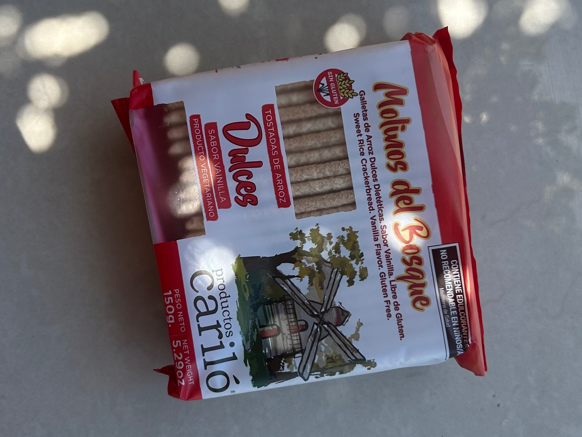 Galleta de arroz molinos del bosque dulces