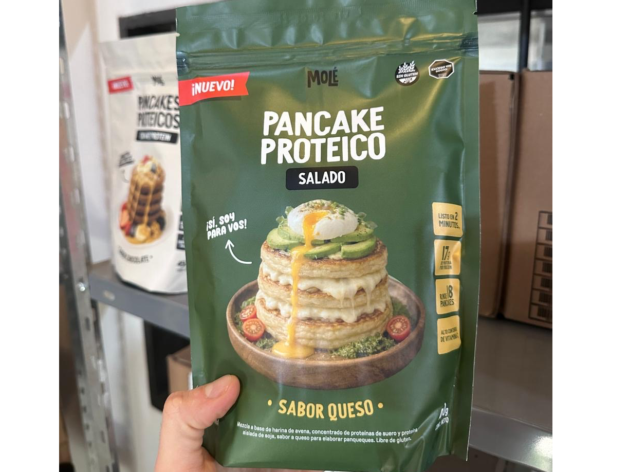 Pancake proteico salado