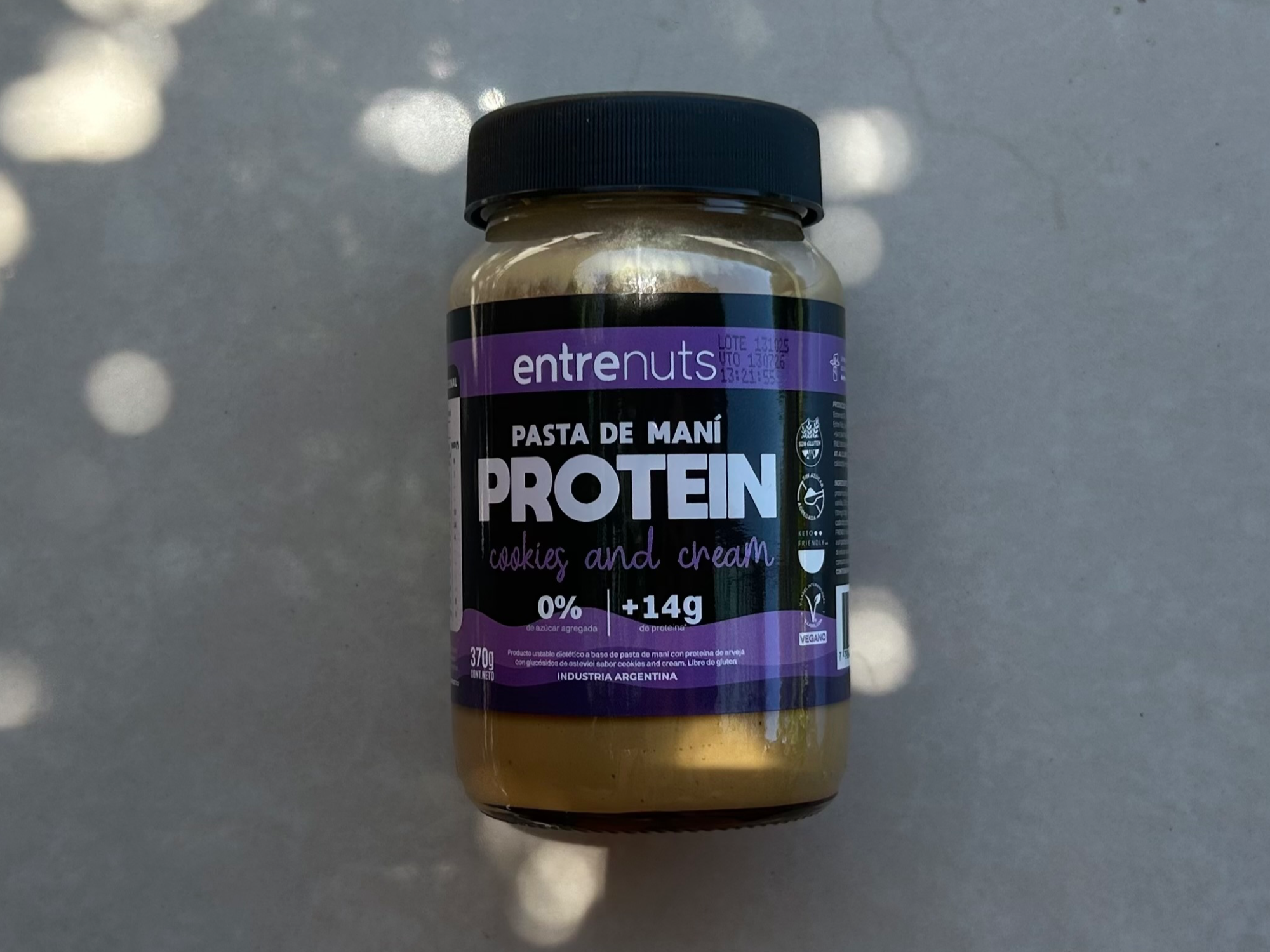 Pasta de mani proteica 370 grs cookies