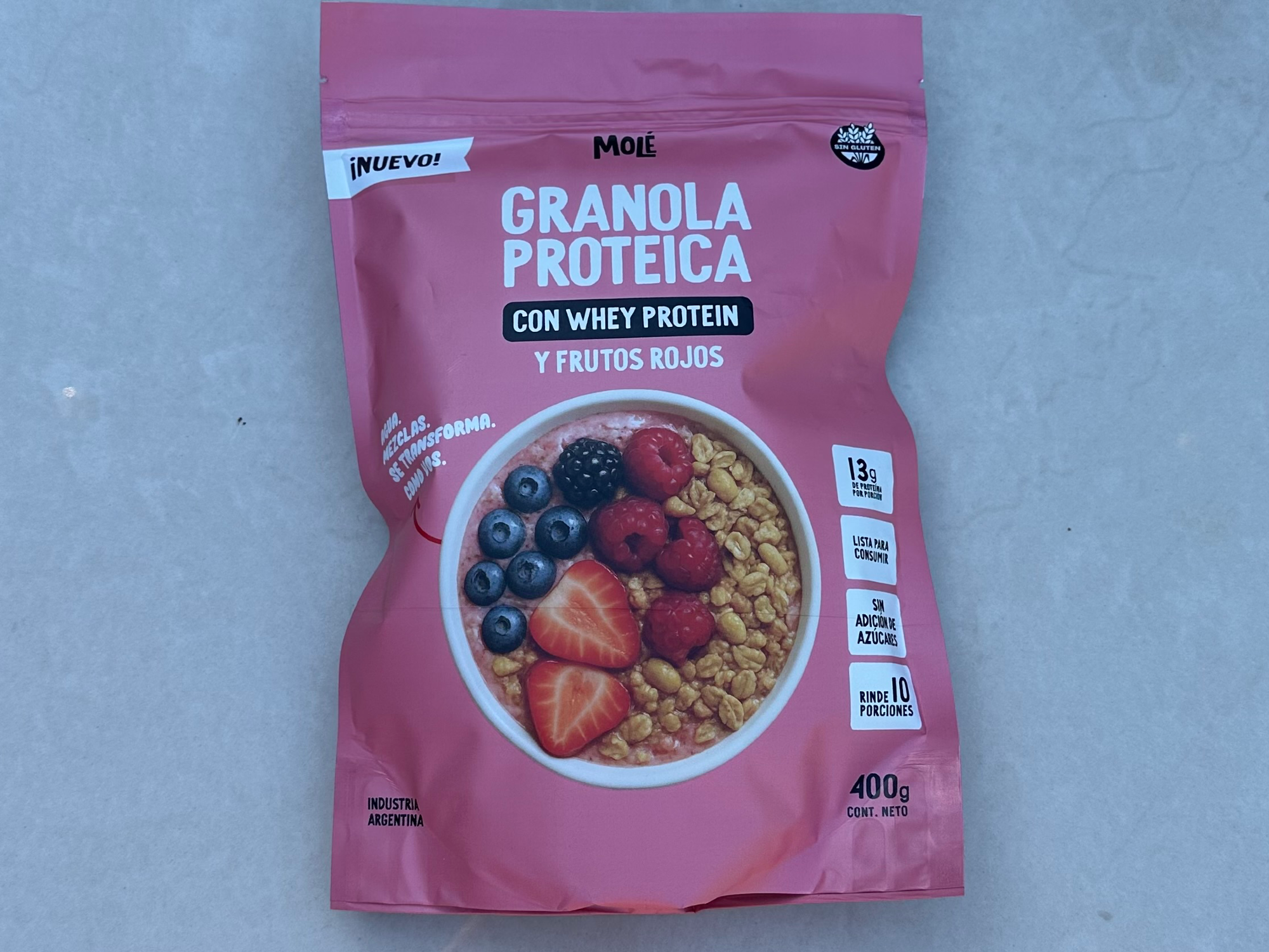 Granola proteica frutos rojos