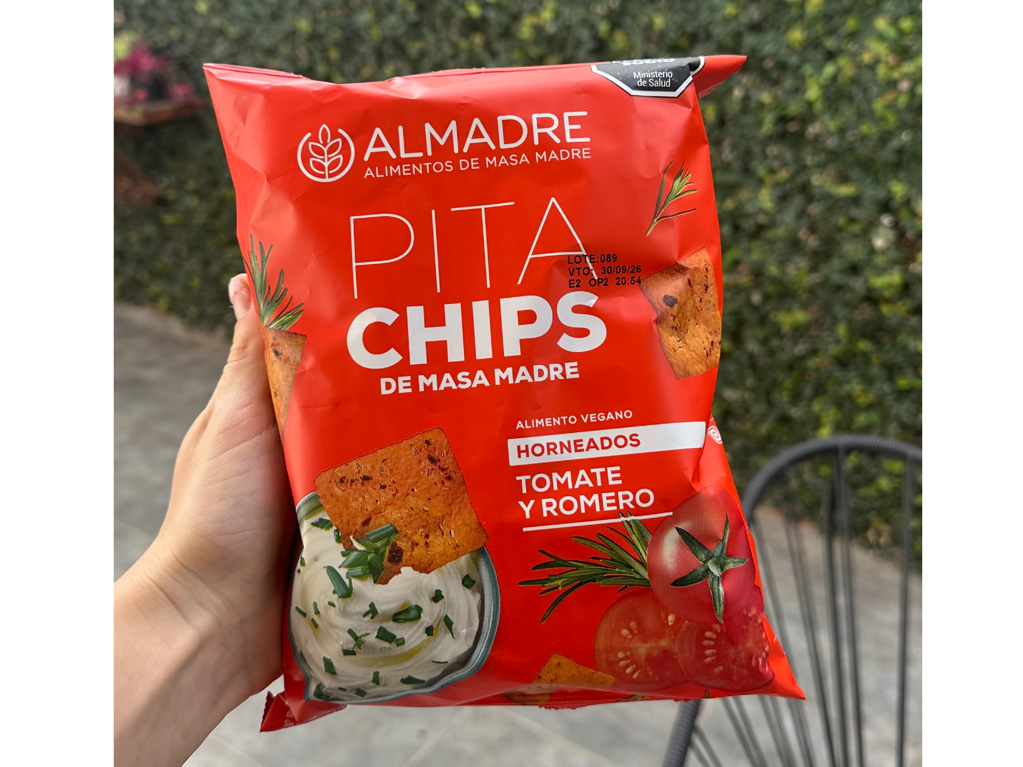 Pitachips tomate y romero