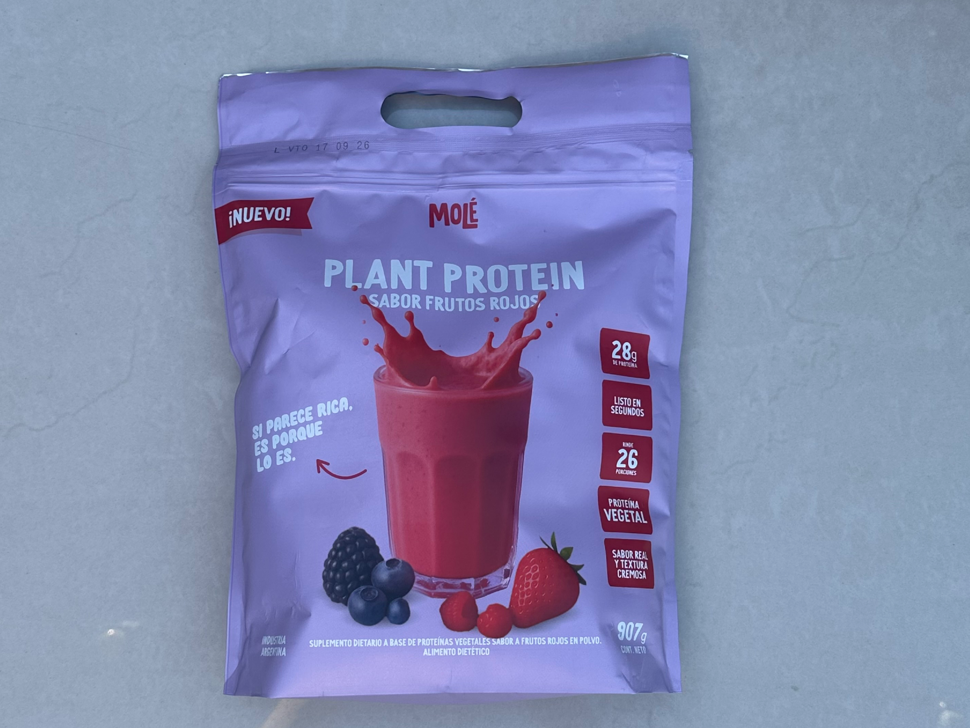 Whey protein frutos rojos