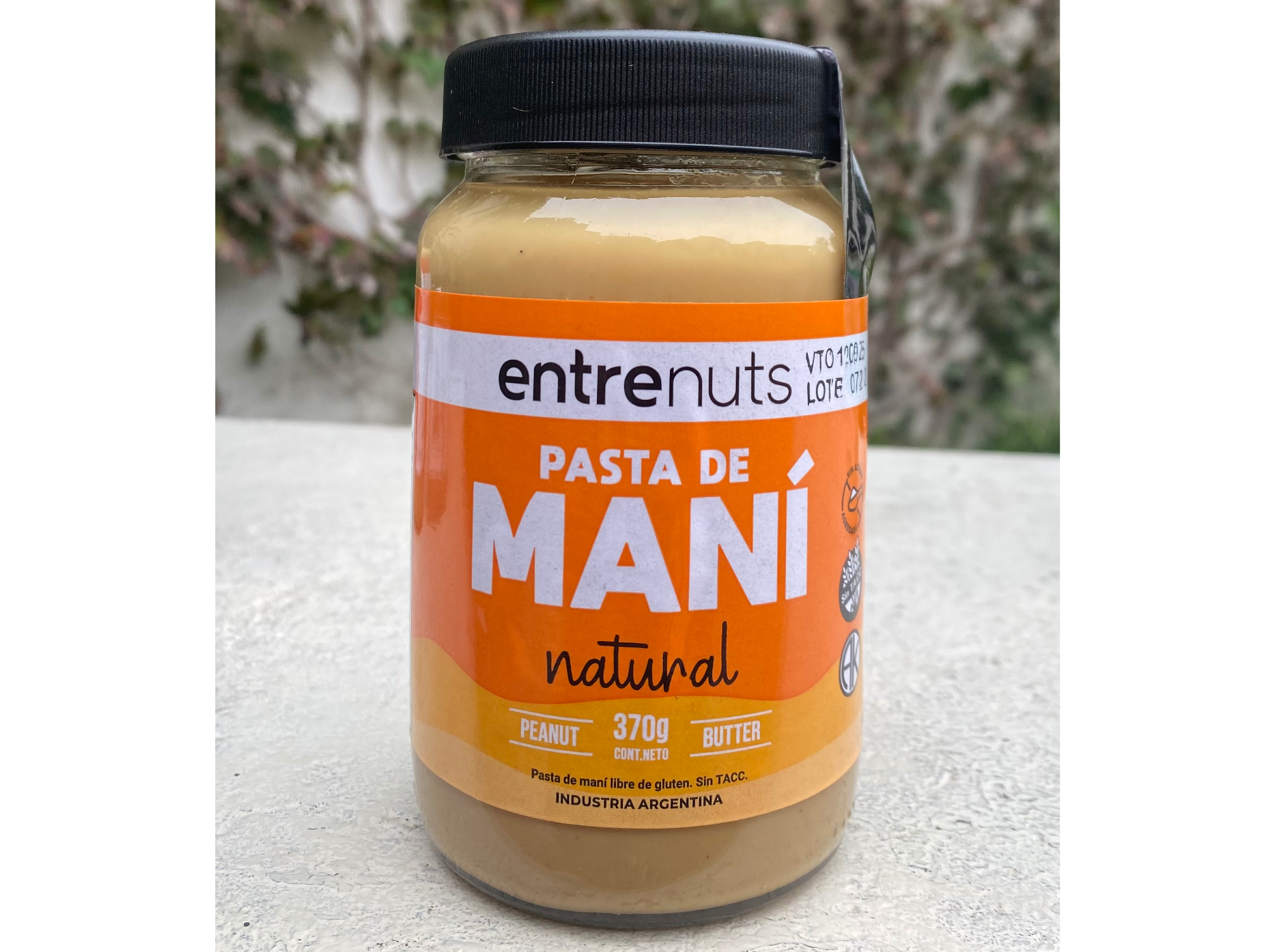 Pasta de maní natural
