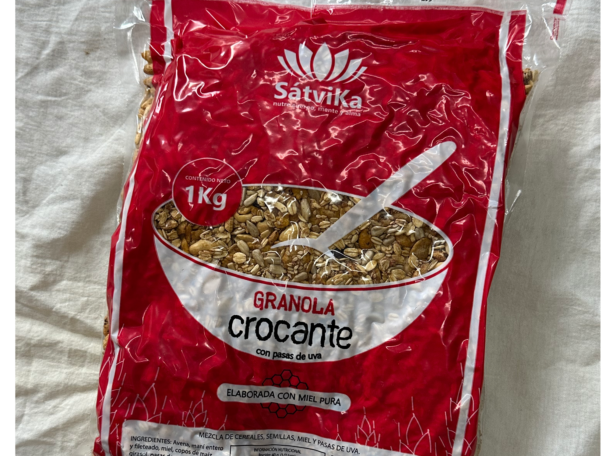 Granola crocante "Sátvika" c/ miel