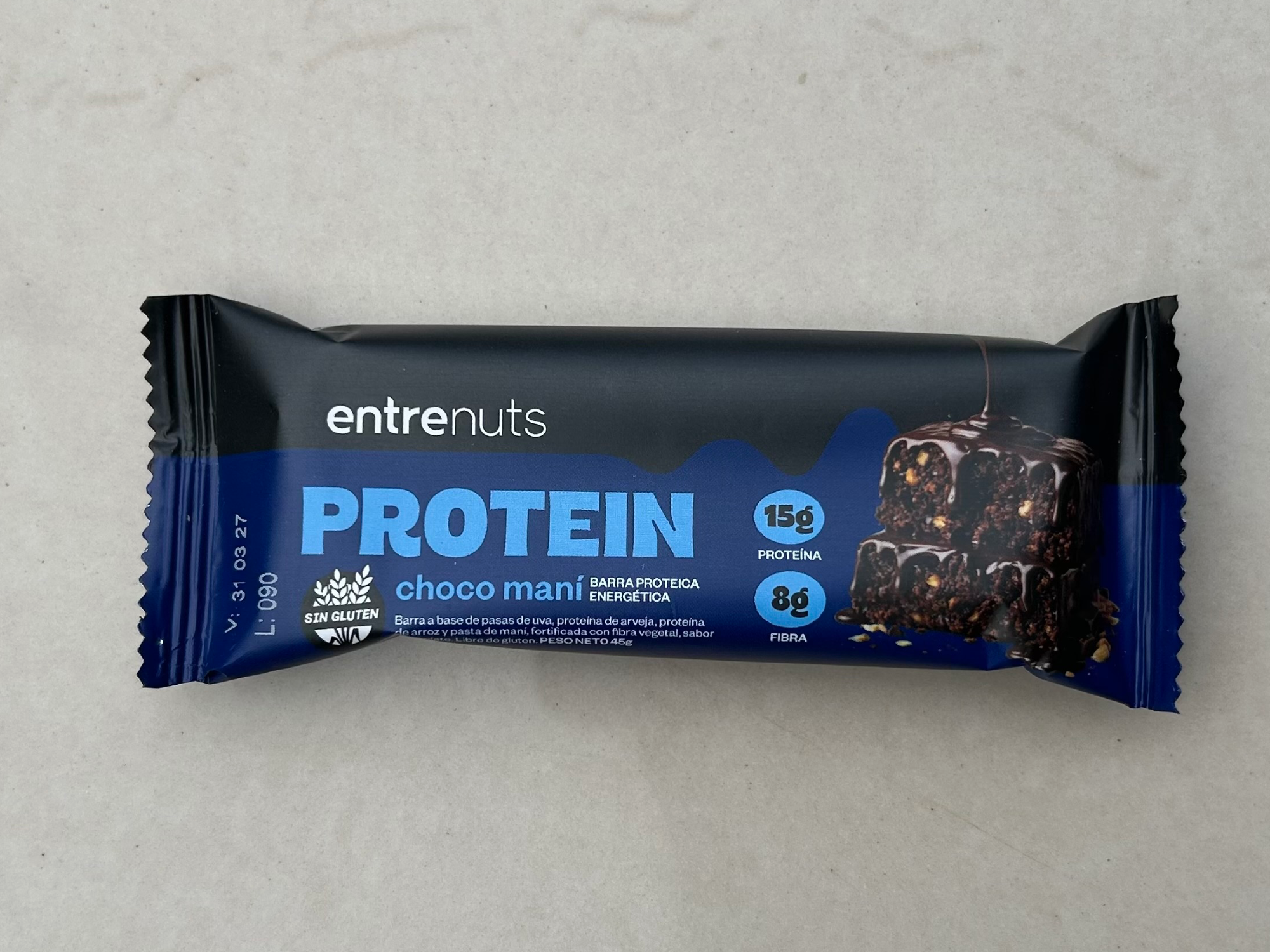 Barrita "Entre nuts" chocolate y maní