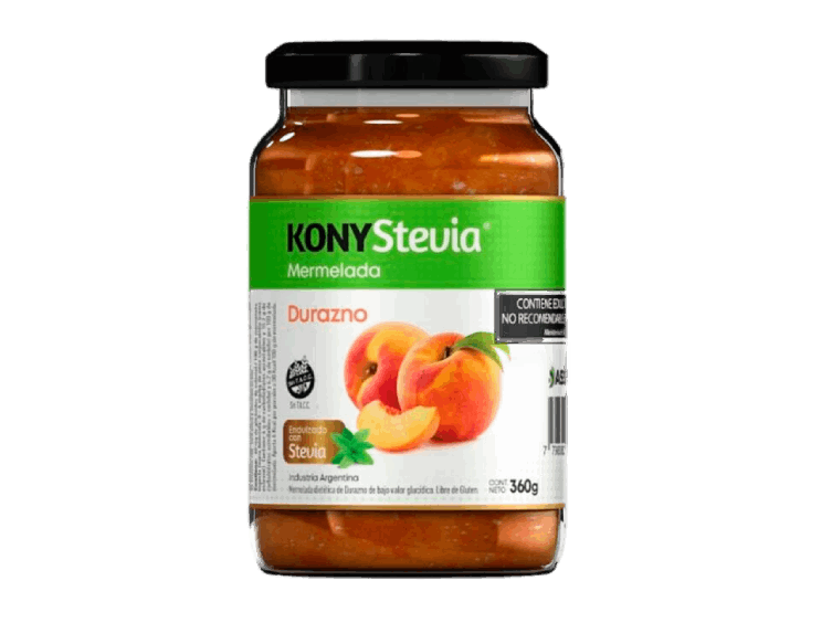 Mermelada de durazno con stevia