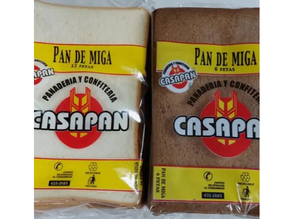 Pan de miga x 500grs