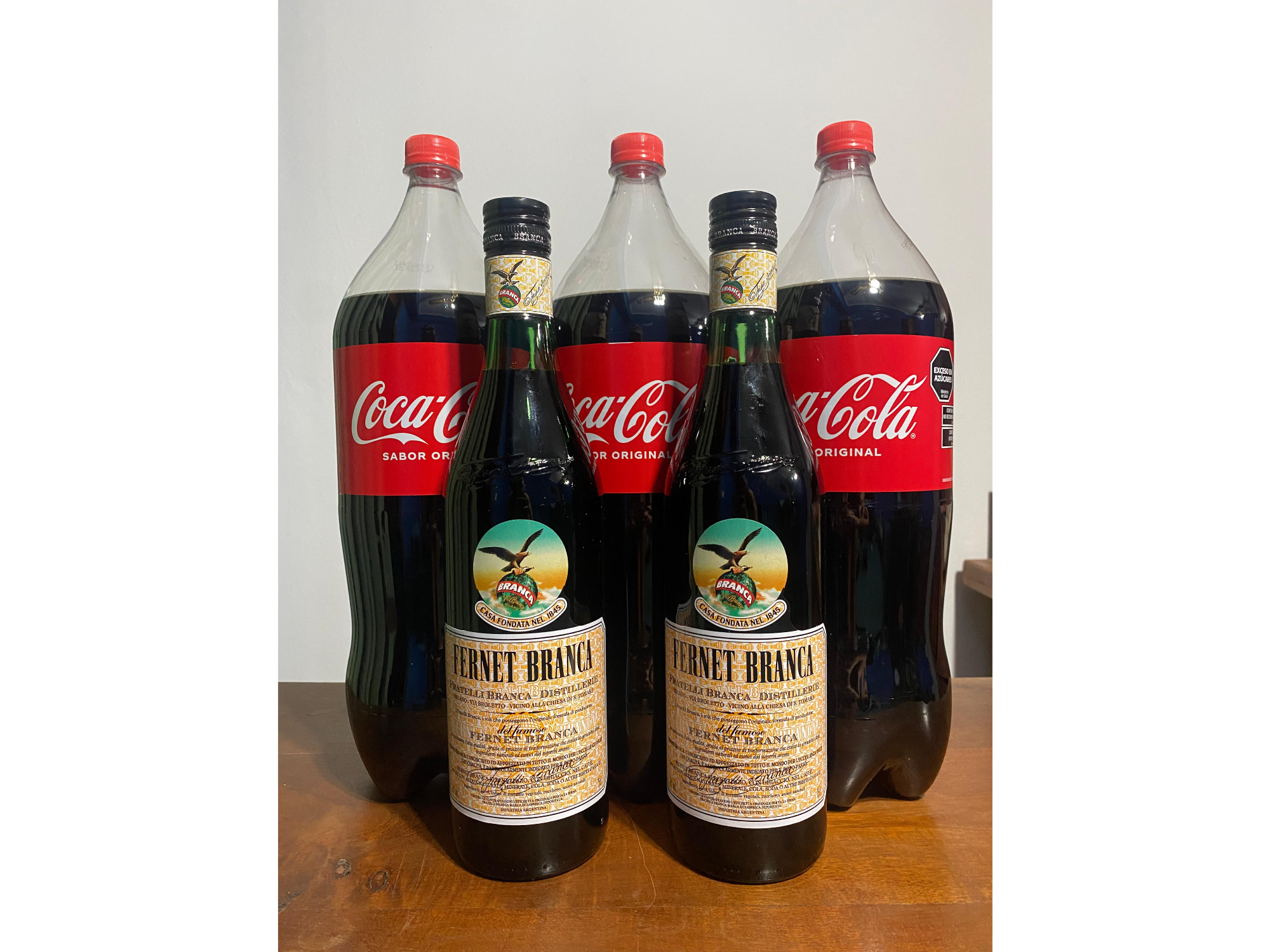 2 FERNET + 3 COCA 2.5lts